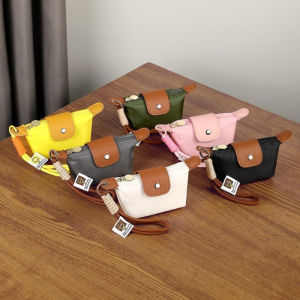 Mini Dumpling Bag Zipper Coin Purse for Women Key Earphone Lipstick Storage Bag with Wrist Strap for Women