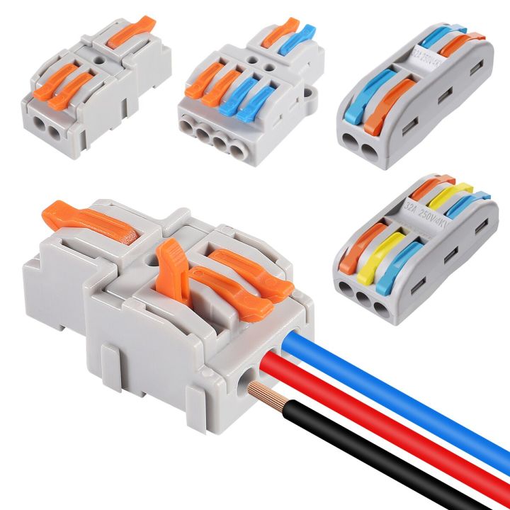 Multiple Connection Plug 1 In Multiple Out Quick Wiring Connector Universal Splitter Wiring ...
