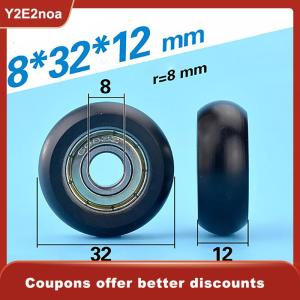 【Y2E2noa】 1PC 608 ZZ 8x32x12mm 608ZZ Package Plastic Nylon Wrap POM Line Wire Rope Bearing Pulley Plastic Wheel