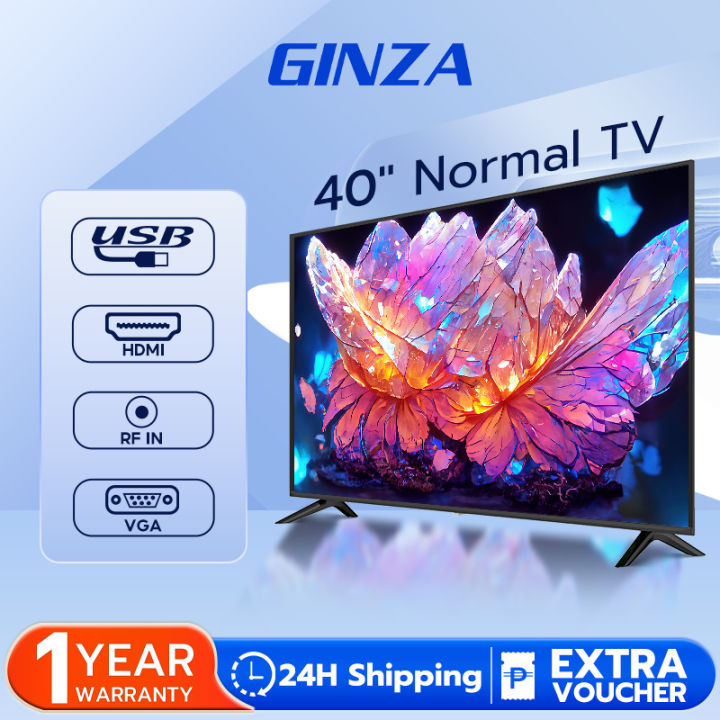 GINZA 24 Inch Led TV  32/40 Flat Screen TV AV-VGA-USB Multi-port TV On Sale