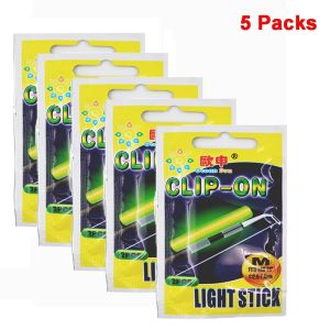 PENTU แสงสว่าง 10 ชิ้น เรืองแสง คลิปบนคันเบ็ด ตกปลากลางคืน Tackle ทุ่นตกปลา แท่งไฟ แท่งไฟ แท่งเรืองแสง