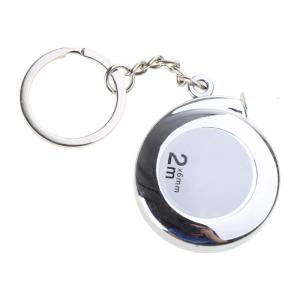 Tape Measure Keychains Functional Mini Retractable Measuring Tape Keychains 2M Stainless Steel Tape Measure Durable