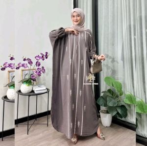 Gamis Kaftan Motif Najwa Rayon Premium Jumbo Ld 180 cm SAKINAH STORE