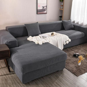 【PH STOCK & COD] Universal 1/2/3/4 Seater L Shape or Regular Shape Sofa Cover Solid Color Elastic Sofa Cover Set