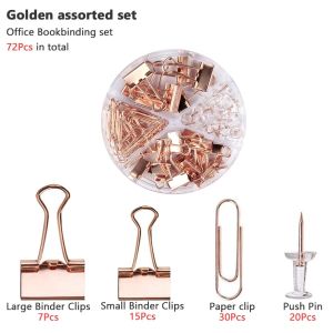 Deli long tail clip set office stationery combination color paper clips/thumbnails/binding clips