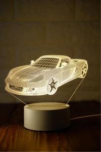 Motor Ship Soccer Car 3D Acrylic LED Lamp [single/7 colors/16 colors with remote - usb plug]