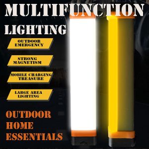 ODNUM new multi-functional outdoor household lighting emergency light flashlight built-in lithium battery floodlight strong magnetic adsorption multi-speed adjustable light rechargeable work light camping maintenance light household power failure lighting
