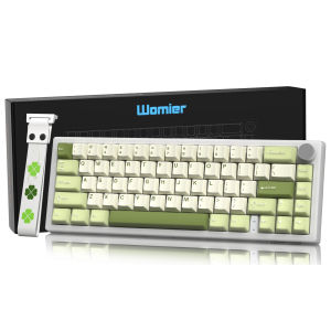 Womier Vk66 Pro Sương Mù Màu Hồng 60% Bàn phím chơi game Có Dây Qmk/Thông Qua Bàn Phím Cơ Hot Swappable Gasket Núi RGB Bàn Phím