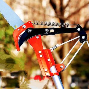 Extendable Tree Pruner Saw Outdoor High-Altitude Fruit Tree Pruning Saw Pruning Head Fruit Picker Garden Trimming Tool Without Pole