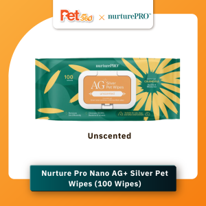 [No Alcohol] Nurture Pro Nano Ag+ Silver Thick Multipurpose Pet Wipes - Soothe + Antibacterial Dog & Cat Wipes 100pcs