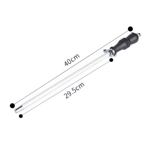 40cm Carbon Steel L Knife Sharpener Durable Sharpening Steel Household Kitchen Knife Grinder Sharpener