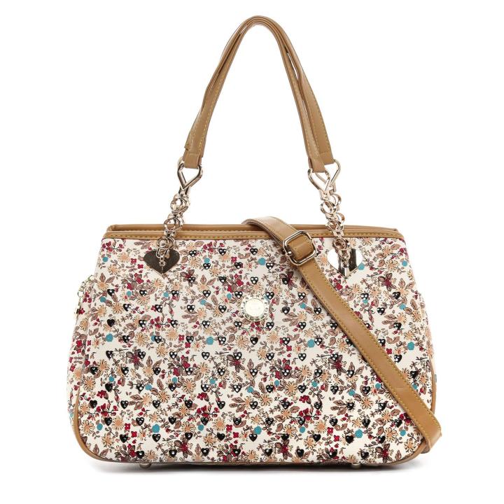 Jovanni Ladies' Floral V907-191 Handbag and Purse Set in Apricot - Main Image