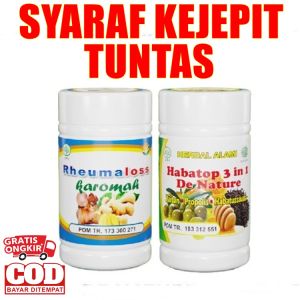 Obat Syaraf Kejepit Herbal Saraf Kejepit di Tangan Kaki Leher Kepala Pinggang Bokong Tulang Ekor Tulang Belakang Tradisional Cina Kapsul Alami BPOM Rheumastop Denature Asli