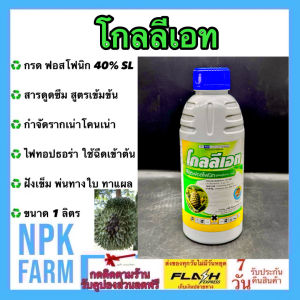 หัวเสือลูกโลก โกลลีเอท ขนาด 1 ลิตร กรดฟอสโฟนิก 40% SL ป้องกันและกำจัด รากเน่า โคนเน่า ไฟทอป ใช้ฝังเข็ม พ่นใบ ทาแผลใน ทุเรียน ไม้ผล ผัก ผลไม้ ทุกชนิด npkplant