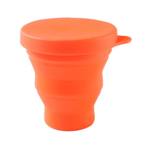 Compact Silicone Collapsible Cup Reusable Food Grade Folding Mug With Lids Expandable Retractable Drinking Set Portable Pocket Size