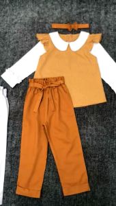 Baju Anak Perempuan 1-14 Tahun Karnika Setelan Celana Kulot & Standar Bahan Import