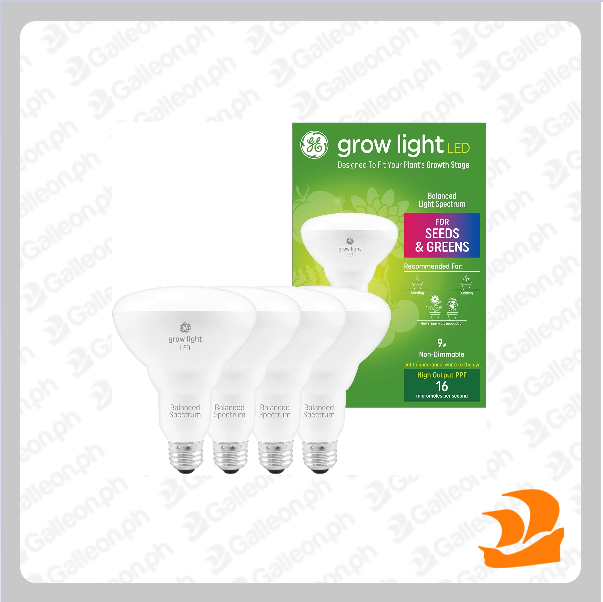 GE Lighting, 4Pack 9Watt BR30 LED Grow Light Bulb for Indoor Plants