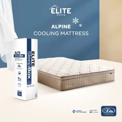Kasur Dingin Elite SleepBox Cool Touch Alpine | Black Charcoal Memory Foam | Cooling Mattress in a Box