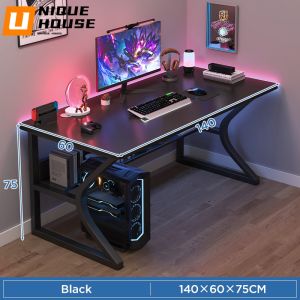 Gaming Table High Quality Meja Gaming 120/140/160CM Anti-Scratch Table C-shape Meja Komputer meja komputer table PC table