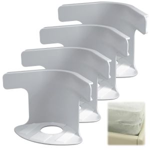 KEBETEME ปัตตาเลี่ยนผ้าปูที่นอน4ชิ้นผ้าปูที่นอนกันลื่นมองไม่เห็นเหมาะกับที่นอนทุกขนาดติดตั้งง่ายผ้าปูที่นอนสำหรับบ้านโรงแรมหนีบคงที่