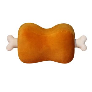 BESTITIT 42cm Simulation Meat Bone Pillow Cartoon Design Soft Plush Toy Pillow Realistic Hypoallergenic Dual-use Pillow Home Decor