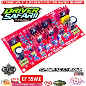 Kit Driver Power Amplifier BTL Black Widow 5000 watt Power Amplifier DJE PRO SERIES 55VAC CT