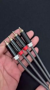 WH RCA Cables 2RCA to 2RCA Audio Cable with Gold-Plated Connectors Dual Shielded– Against Noise (Hum) and Nylon Braided Jacket for Home Theater Stereo Systems TVs Musical Instrum