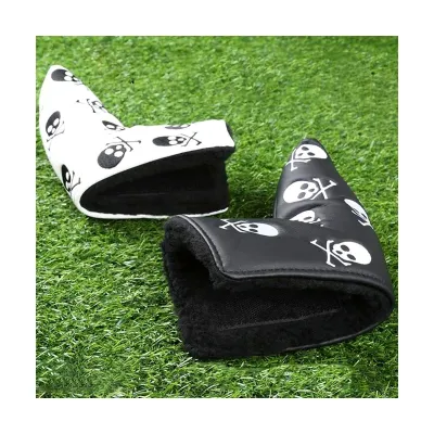 Golf Putter Cover for Golfs Club Headcover Soft Protective Skull Embroidery Man