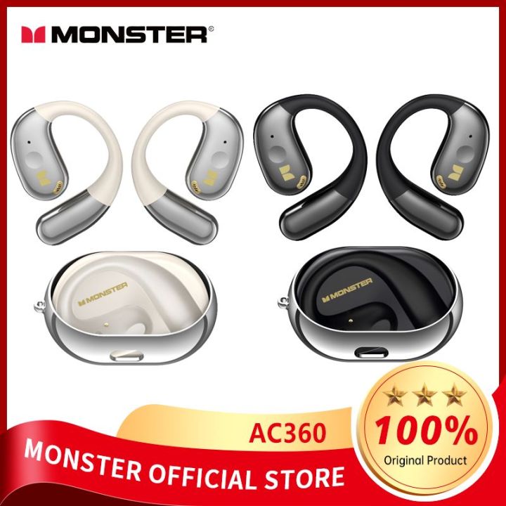 Monster Open Ear Headphone AC360 TWS Wireless Earbuds HiFi Sounds OWS  Bluetooth Earphones IPX5 Waterproof Bluetooth Headphone HD Calls  Lazada PH
