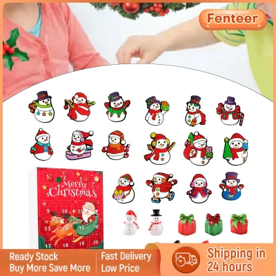 Christmas Calendar Advent Calendar 2024 Gift Box DIY Handcraft Accessories Ornament Date Display 24 Grid for Tabletop Gifts