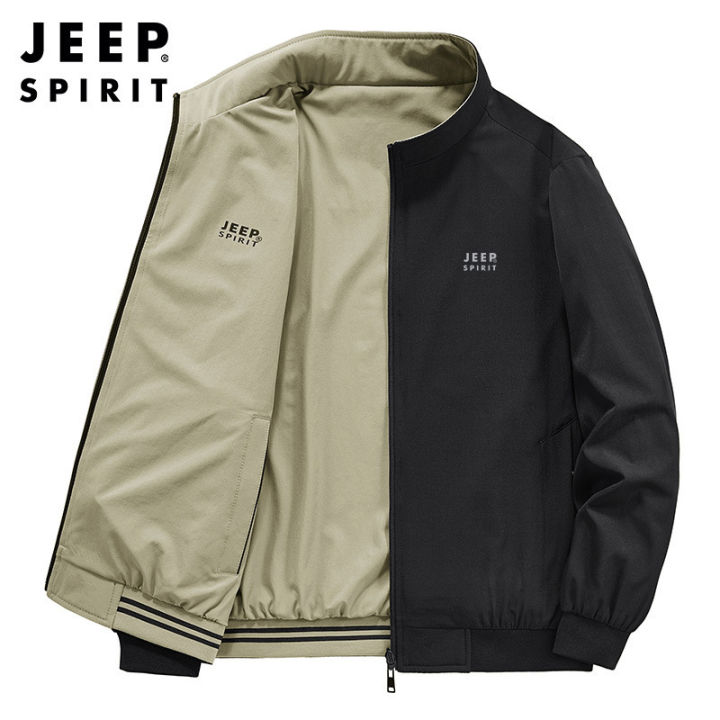 JEEP SPIRIT Men's Jacket New Men's Casual Jacket Double Sided Men's ...