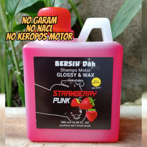 Shampo Motor GLOSSY AND WAX Strawberry Punk 500 ML