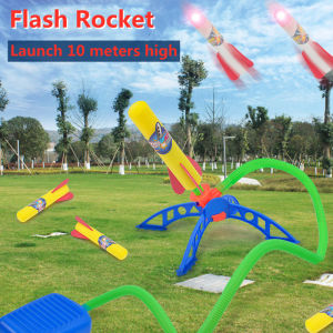 Outdoor Toy for Kids Gift Toy Rocket Launcher for Kids Foam Rockets and Sturdy Launcher Stand