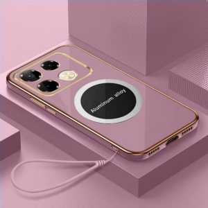 Case Infinix Zero 30 4G Infinix Zero 30 5G Soft Casing Plating Magnetic Ring Magsafe Terbaru Premium Silicone Cover