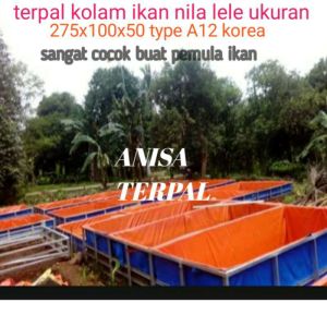 Terpal koam ikan ukuran 275x100x50 type 15 kora