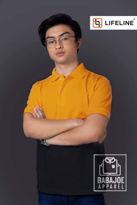 PREMIUM ORIGINAL Lifeline Premium Polo Shirt [GOLD YELLOW X BLACK