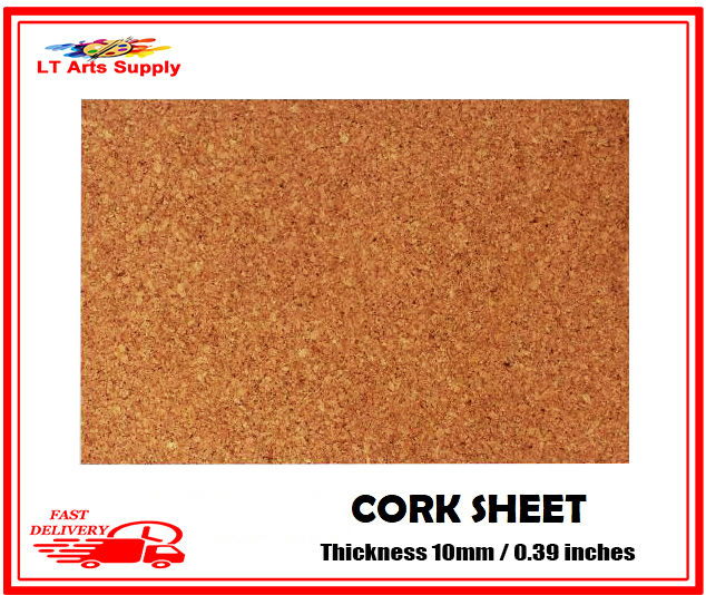 1pce Cork Sheets 10mm / 0.39 inches thick (DIY Cork Board) Lazada PH