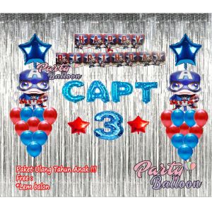 Paket Happy Birthday Murah Anak Captain America