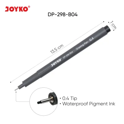 Drawing Pen Pena Gambar Joyko DP-298 1 Pcs Waterproof Pigment Ink