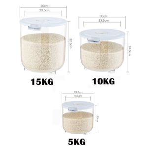 【COD】Kitchen Rice Storage Box Collection Rice Bucket Moisture-proof Sealed Insect-proof Container Kitchen Organizer