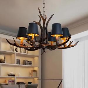 R Antlers LED Chandelier Table Dining Living Room Kitchen Accesories Pendant Lamp Home Decoration Interior Lighting Fixture