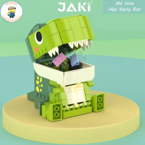 Đồ Chơi Lắp Ráp Kiểu LEGO Hộp Đựng BútGiá Đỡ Điện ThoạiHôp Đựng Đồ Hình Khủng Long T-Rex No.JK5102-12 Với 200+PCS