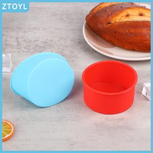 ZTOYL 1Pc 4 Inch Silicone Mini Cake Molds Round Baking Pan DIY Non-Stick Silicone Baking Mold Bakeware Pan Reusable Cake Pans