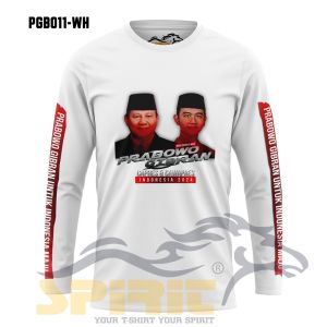 Baju Kaos Prabowo-Gibran Capres Cawapres Kaos Prabowo-Gibran Lengan Panjang Katun Premium Distro