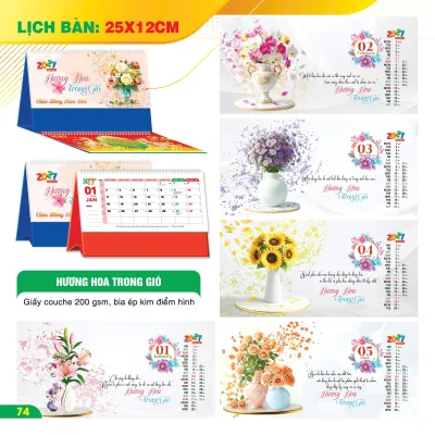 LỊCH 2027 - LỊCH BÀN CHỮ A NGANG - (12x25CM) KHÔNG NOTE - LỊCH ĐỂ BÀN 2027 - LỊCH TẾT 2027 - CĐ. THỊNH VƯỢNG