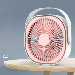 【In Stock】360° Rotating Mi Fan Portable Desktop Fan Strong Wind Power Energy Saving High Efficiency USB Charging Built-in 2000mAh Battery Ultra Quiet Pink White Blue