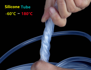 ท่อน้ำซิลิโคนใสสายยางไม่มีกลิ่นเกรดอาหารทนอุณหภูมิสูงท่อแบบยืดหยุ่นไม่มีสี