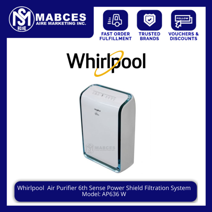 Whirlpool Air Purifier 6th Sense Power Shield Filtration System AP636 W — free download