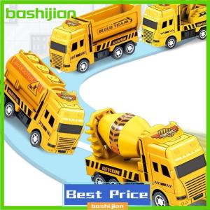 bashijian Trẻ em Đồ chơi xe hơi quán tính vệ sinh xe tải mô hình kéo trở lại kỹ thuật quân sự Xe chữa cháy động cơ bé trai đồ chơi cho trẻ em Quà tặng
