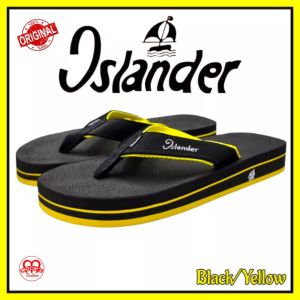 Islander Black/Yellow Mens non-slip rubber soles colored Slippers 100% Original (Makapal)